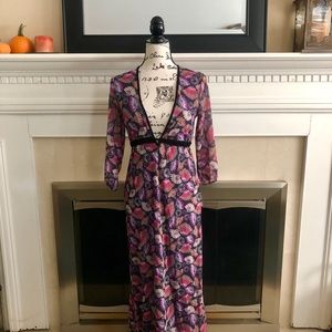 Gorgeous Fan Print Maxi dress